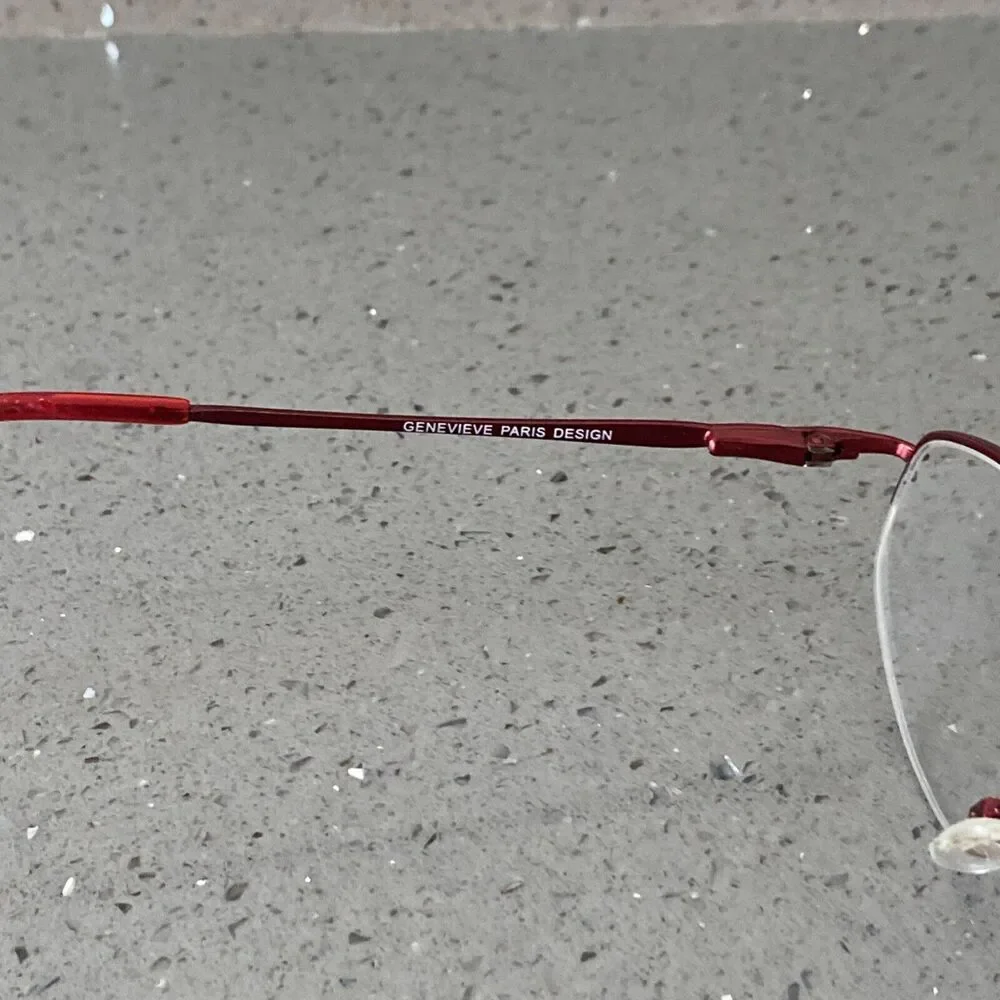 Genevieve Paris Design Modern Jasmine Eyeglasses Frames ONLY 52-16-140 burgundy